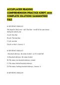 ACCUPLACER READING COMPREHENSION PRACTICE SCRIPT 2026 COMPLETE SOLUTIONS