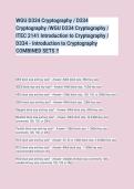 WGU D334 Cryptography &sol; D334 Cryptography &sol;WGU D334 Cryptography &sol; ITEC 2141 Introduction to Cryptography &sol; D334 - Introduction to Cryptography COMBINED SETS &excl;&excl;