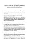 MRSO PACKAGED WITH FINAL TEST 2026 QUESTIONS WITH CORRECT ANSWERS GRADED A&plus;