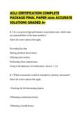 ACLS CERTIFICATION COMPLETE PACKAGE FINAL PAPER 2026 ACCURATE SOLUTIONS GRADED A&plus;