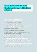 NHA CCMA Practice Test Exam Questions and Answers 2025&comma; Exams of Nursing