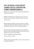 PSYC 140 MODULE 4 EXAM PORTAGE LEARNING 2026 FULL QUESTIONS AND CORRECT ANSWERS GRADED A&plus;
