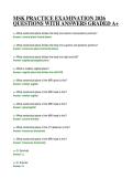 MSK PRACTICE EXAMINATION 2026 QUESTIONS WITH ANSWERS GRADED A&plus;
