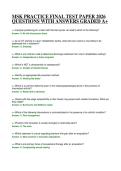 MSK PRACTICE FINAL TEST PAPER 2026 QUESTIONS WITH ANSWERS GRADED A&plus;