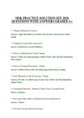 MSK PRACTICE SOLUTION SET 2026 QUESTIONS WITH ANSWERS GRADED A&plus;