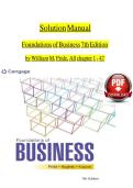 Solution Manual for Foundations of Business 7th Edition Pride Hughes Kapoor&colon; ISBN 9780357717943 - Chapters 1-47 Complete 2025&sol;2026