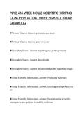 PSYC 515 WEEK 4 QUIZ SCIENTIFIC WRITING CONCEPTS ACTUAL PAPER 2026 SOLUTIONS GRADED A&plus;