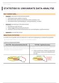 VOLLEDIGE samenvatting van de hoorcolleges&sol; theorie van Statistiek III&colon; Univariata data-analyse