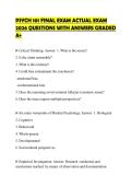 PSYCH 101 FINAL EXAM ACTUAL EXAM 2026 QUESTIONS WITH ANSWERS GRADED A&plus;