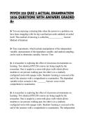 PSYCH 255 QUIZ 5 ACTUAL EXAMINATION 2026 QUESTIONS WITH ANSWERS GRADED A&plus;