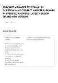 SERVSAFE MANAGER 2026 EXAM  &vert; ALL QUESTIONS AND CORRECT ANSWERS &vert; GRADED A&plus; &vert; VERIFIED ANSWERS &vert; LATEST VERSION &lpar;BRAND NEW VERSION&rpar;