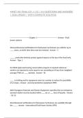 MMET 401 FINAL &lpar;CH&period; 1-13&rpar; &vert; 413 QUESTIONS AND ANSWERS &vert; 2026 UPDATE &vert; WITH COMPLETE SOLUTION