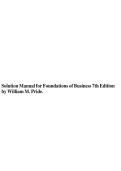 Solution Manual for Foundations of Business 7th Edition Pride Hughes Kapoor&colon; ISBN 9780357717943 - Chapters 1-47 Complete 2025&sol;2026