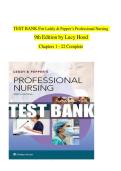 Updated&sol;Latest Test Bank for Leddy & Pepper&rsquo;s Professional Nursing 9th Edition by Hood&period; This comprehensive resource covers essential nursing concepts&comma; professional practice&comma; and patient care for nursing students&period; Updated&sol;Latest 2026&ndash;2027 questions and ans