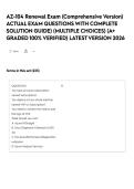 AZ-104 Renewal Exam &lpar;Comprehensive Version&rpar; ACTUAL EXAM QUESTIONS WITH COMPLETE SOLUTION GUIDE&rpar; &lpar;MULTIPLE CHOICES&rpar; &lpar;A&plus; GRADED 100&percnt; VERIFIED&rpar; LATESTVERSION 2026