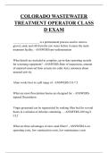 COLORADO WASTEWATER  TREATMENT OPERATOR CLASS  D EXAM  QUESTIONS AND ANSWERS 2026