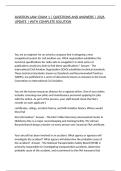 AVIATION LAW&colon; EXAM 1 &vert; QUESTIONS AND ANSWERS &vert; 2026 UPDATE &vert; WITH COMPLETE SOLUTION