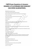 CNPR Exam Questions & Answers GRADED A PLUS BRAND NEW 2026&sol;2027 &lpar;SUCCESS GUARANTEED&rpar;&period;