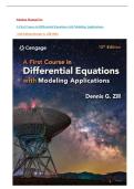 Solution Manual For A First Course in Differential Equations with Modeling Applications&comma; 12th Edition Dennis G&period; Zill&vert;&vert;Latest 2026&period;