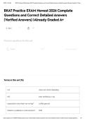 BKAT Practice EXAM Newest 2026 Complete Questions and Correct Detailed Answers &lpar;Verified Answers&rpar; &vert;Already Graded A&plus;