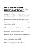 WGU D276 OA LATEST ACTUAL EXAMINATION 2026 QUESTIONS WITH CORRECT ANSWERS GRADED A&plus;