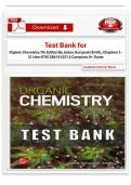 Test Bank for Organic Chemistry 7th Edition By Janice Gorzynski Smith&comma; Chapters 1-31 Isbn-9781264141531 &vert;&vert; Complete A&plus; Guide