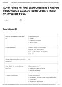 AORN Periop 101 Final Exam Questions & Answers &vert; 100&percnt; Verified solutions &lpar;2026&rpar; UPDATE &vert;2026&excl;&excl; STUDY GUIDE EXAM