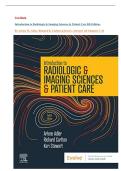 Test Bank Complete&lowbar; Introduction to Radiologic & Imaging Sciences & Patient Care 8th Edition&comma; By Arlene M&period; Adler&comma; Richard R&period; Carlton & Kori L&period; Stewart&vert; All Chapters 1-26&vert; 4 Units&vert; Latest With Answers And Detailed Explanation&vert; Graded A&plus;&vert;&vert;Latest 2026&period;