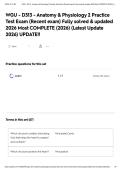 WGU - D313 - Anatomy & Physiology 2 Practice Test Exam &lpar;Recent exam&rpar; Fully solved & updated 2026 Most COMPLETE &lpar;2026&rpar; &lpar;Latest Update 2026&rpar; UPDATE&excl;&excl;