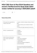 WGU C202&colon; Know to Pass EXAM Questions and Answers &lpar;Verified Answers&rpar; Study Guide &lpar;latest version verified for accuracy&rpar; &vert; 20252026 Latest&excl;&excl;