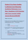 Florida LP Gas Master Qualifier Certification Exam Prep 2026-2027&colon; 102 Verified Questions & Answers for Installers