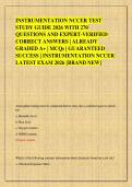 INSTRUMENTATION NCCER TEST  STUDY GUIDE 2026 WITH 270  QUESTIONS AND EXPERT-VERIFIED  CORRECT ANSWERS &vert; ALREADY  GRADED A&plus; &vert; MCQs &vert; GUARANTEED  SUCCESS &vert; INSTRUMENTATION NCCER  LATEST EXAM 2026 &lbrack;BRAND NEW&rsqb; 