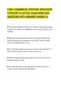 IOWA COMMERCIAL PESTICIDE APPLICATOR CATEGORY 1A ACTUAL EXAM PAPER 2026 QUESTIONS WITH ANSWERS GRADED A&plus;