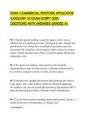 IOWA COMMERCIAL PESTICIDE APPLICATOR CATEGORY 1A EXAM SCRIPT 2026 QUESTIONS WITH ANSWERS GRADED A&plus;