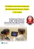Test Bank for Essentials of Dental Radiography 9th Edition by Evelyn Thomson & Orlen Johnson &vert; 2026 Update &vert; Complete Chapters 1-30 &vert; 2000&plus; Questions with Rationales