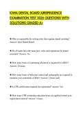 IOWA DENTAL BOARD JURISPRUDENCE EXAMINATION TEST 2026 QUESTIONS WITH SOLUTIONS GRADED A&plus;