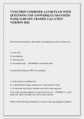 VTNE PREP COMBINED AAVSB EXAM WITH  QUESTIONS AND ANSWERS&vert;&vert; GUARANTEED  PASS&vert;&vert; ALREADY GRADED A&plus;&vert;&vert; LATEST  VERSION 2026