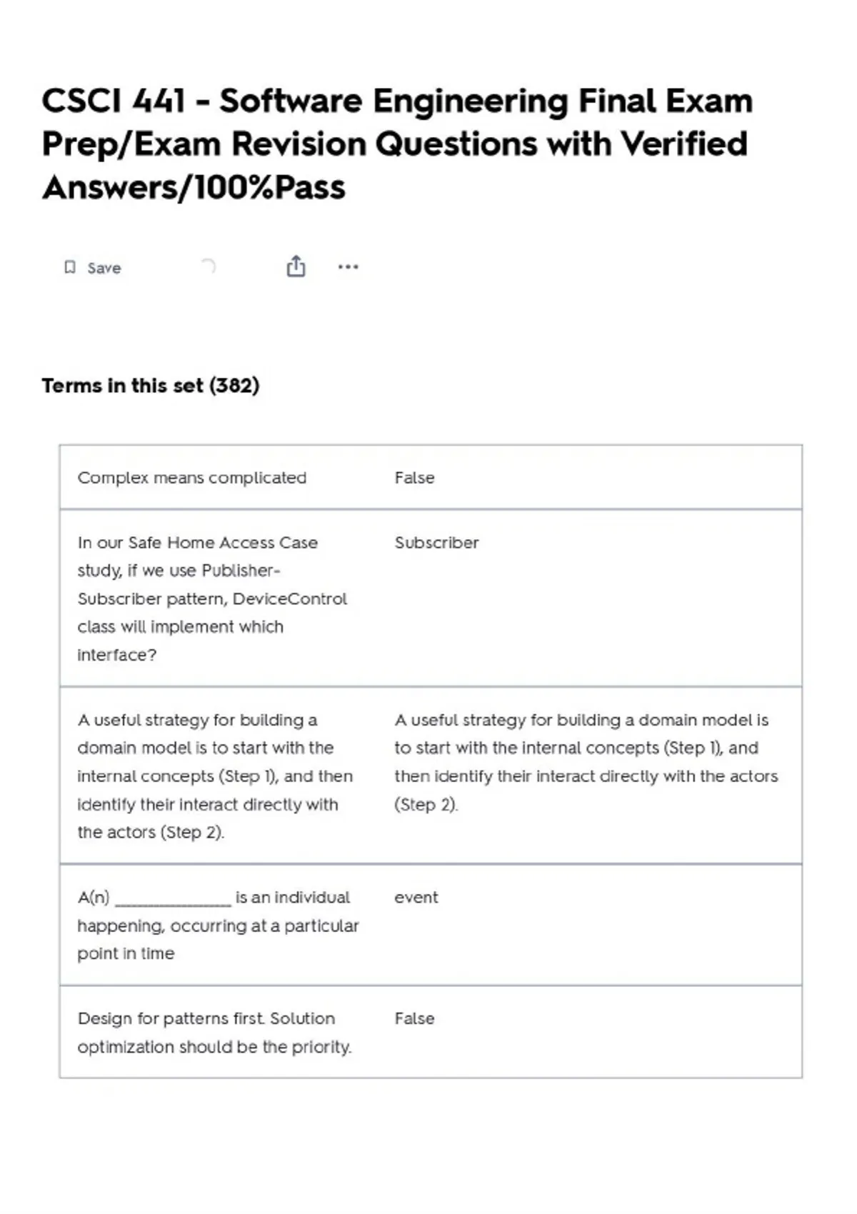 CSCI 441 - Software Engineering Final Exam Prep/Exam Revision Questions ...