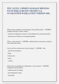 ITEC LEVEL 3 SPORTS MASSAGE DIPLOMA  EXAM 2026&vert;&vert; ALREADY GRADED A&plus;&vert;&vert;  GUARANTEED PASS&vert;&vert; LATEST VERSION 2026   