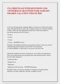 CEA PREP EXAM WITH QUESTIONS AND  ANSWERS&vert;&vert; GUARANTEED PASS&vert;&vert; ALREADY  GRADED A&plus;&vert;&vert; LATEST UPDATE 2026     
