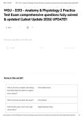 WGU - D313 - Anatomy & Physiology 2 Practice Test Exam comprehensive questions fully solved & updated &lpar;Latest Update 2026&rpar; UPDATE&excl;&excl;