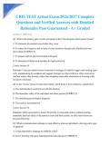 CRIS TEST Actual Exam 2026&sol;2027 Complete Questions and Verified Answers with Detailed Rationales Pass Guaranteed - A&plus; Graded
