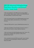HESI RN Advanced Pathophysiology Final Exam Questions and Answers &lpar;2026&rpar; &vert; Study Guide