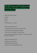 HESI RN Advanced Pathophysiology Final Exam Questions and Answers &vert; Correct Answers