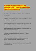 MSF Course Exam Questions and Answers &lpar;2026&rpar; &vert; Verified Examination Questions and Answers