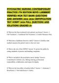 PSYCHIATRIC NURSING CONTEMPORARY PRACTICE 7TH EDITION BOYD LUEBBERT VERIFIED NGN TEST BANK QUESTIONS AND ANSWERS 2025 2026 CERTIFICATION TEST SCRIPT 2026 FULL QUESTIONS AND SOLUTIONS GRADED A&plus;