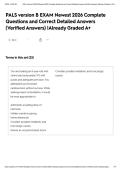 PALS version B EXAM Newest 2026 Complete Questions and Correct Detailed Answers &lpar;Verified Answers&rpar; &vert;Already Graded A&plus;