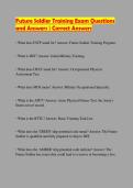 Future Soldier Training Exam Questions and Answers &vert; Correct Answers