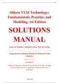 Solutions Manual &ndash; Silicon VLSI Technology&colon; Fundamentals&comma; Practice&comma; and Modeling&comma; 1st Edition &ndash; James D&period; Plummer&comma; Michael D&period; Deal&comma; & Peter B&period; Griffin &ndash; ISBN 9780130850379