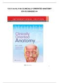 Test bank for Clinically Oriented Anatomy 8th IE with test questions and answers graded A&plus;